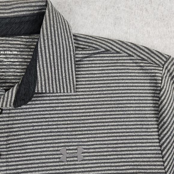 Under Armour Shirt Mens Size XL Stripe Polo - Picture 4 of 10